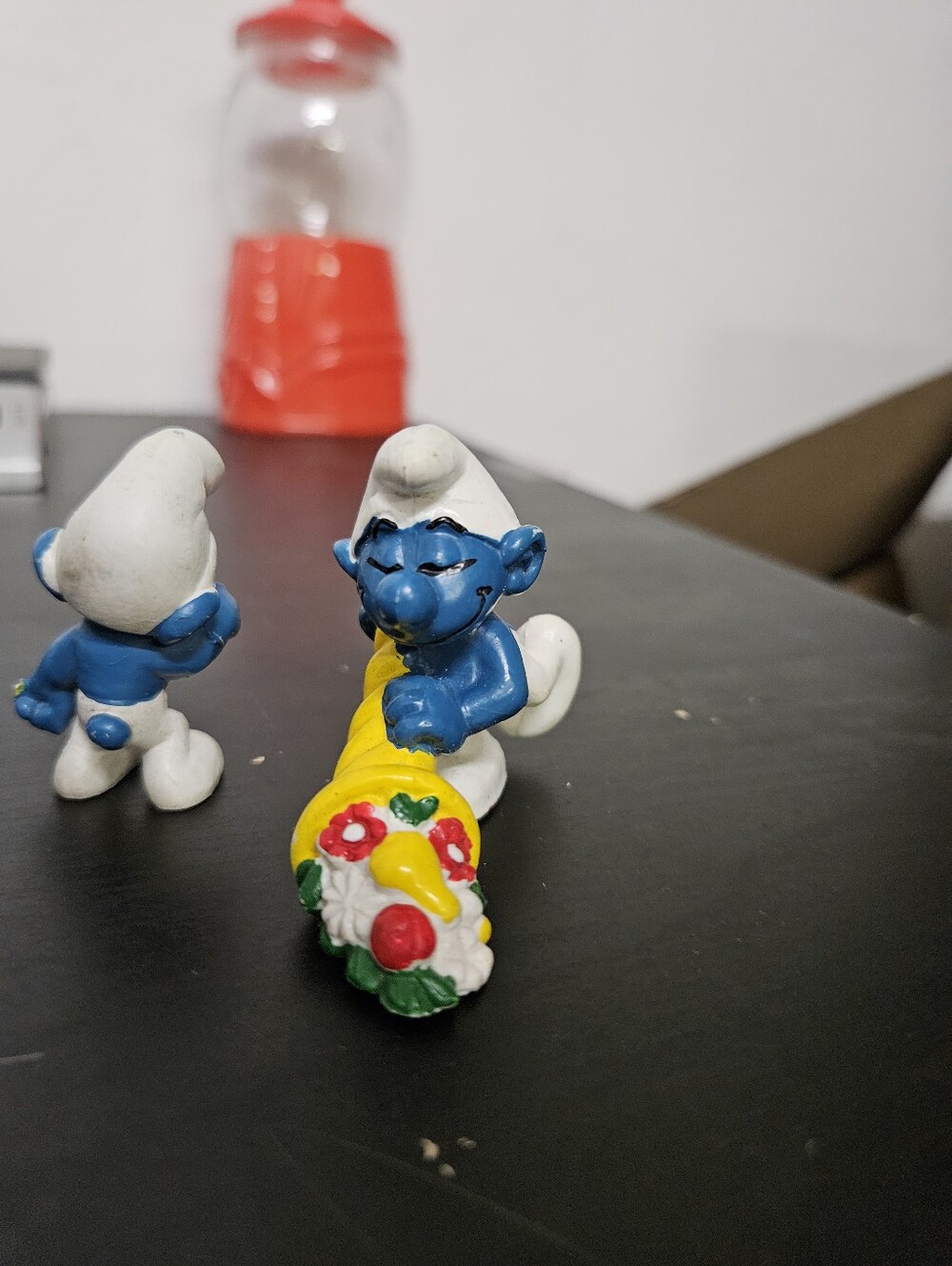 Smurfs Peyo Action Figure Lot 70's Vintage crying smurf and cornucopia smurf - Picture 3 of 7